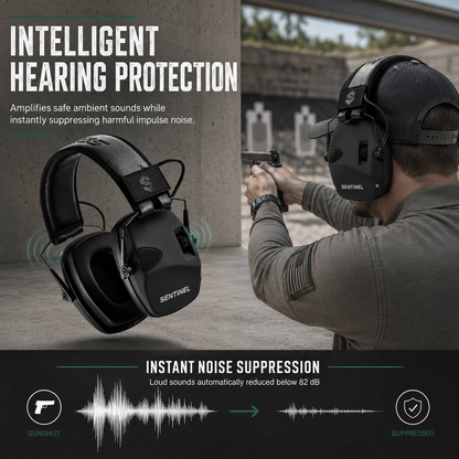 Sentinel Electronic Hearing Protection Earmuffs