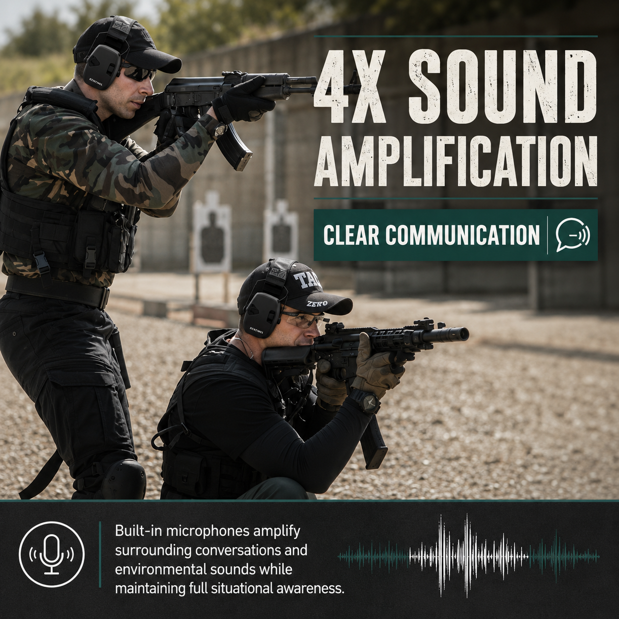 Sentinel Electronic Hearing Protection Earmuffs