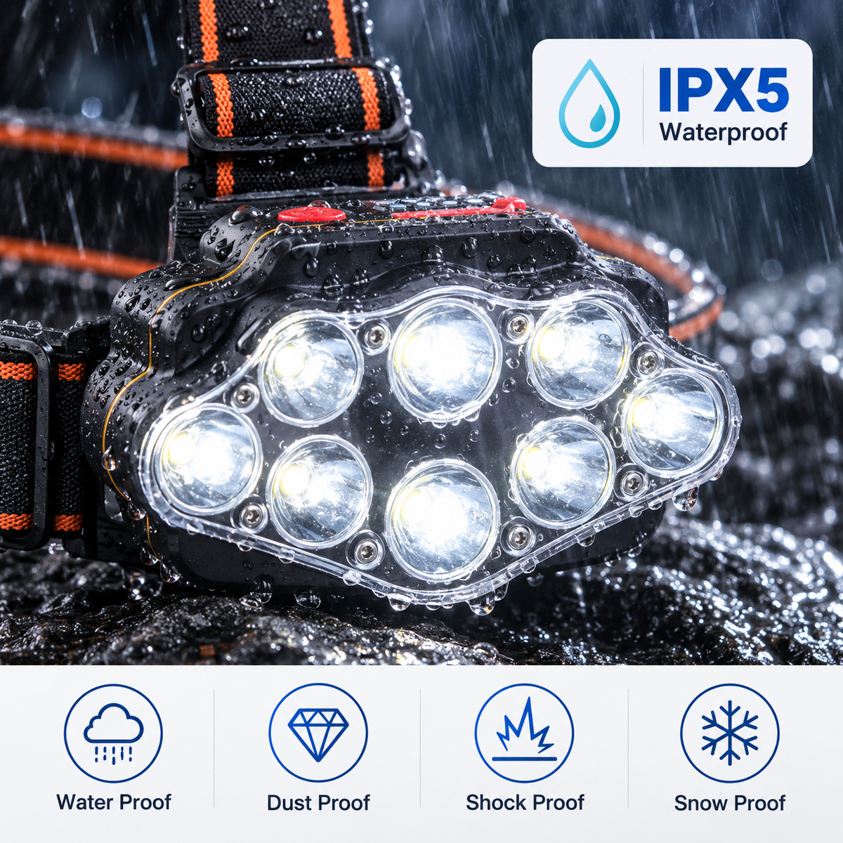 LumaTrek Pro Rechargeable Headlamp