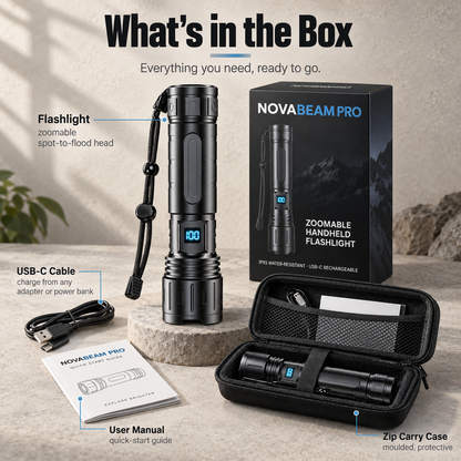 NovaBeam Pro High-Lumen LED Flashlight