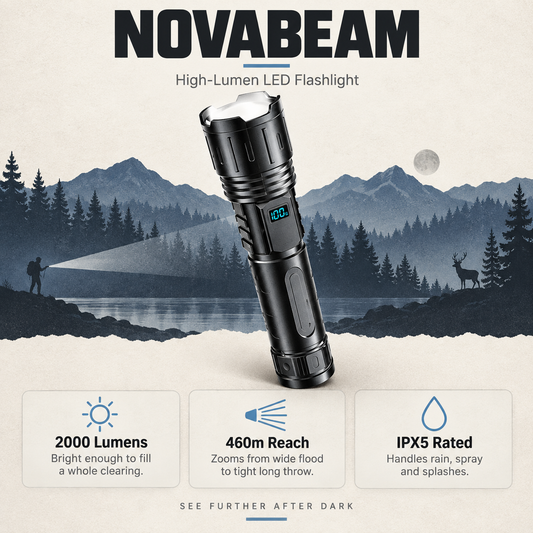 NovaBeam Pro High-Lumen LED Flashlight