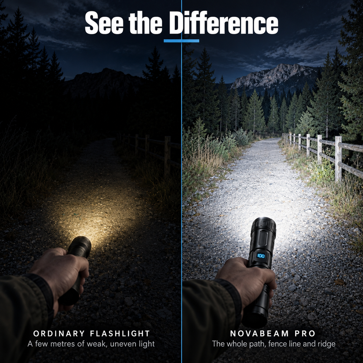 NovaBeam Pro High-Lumen LED Flashlight