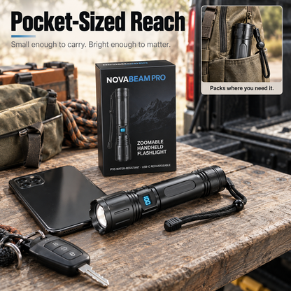 NovaBeam Pro High-Lumen LED Flashlight
