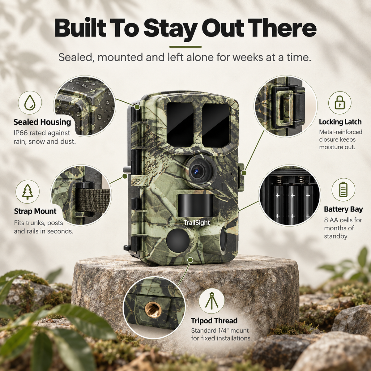 TrailSight Trail Camera 4K 48MP