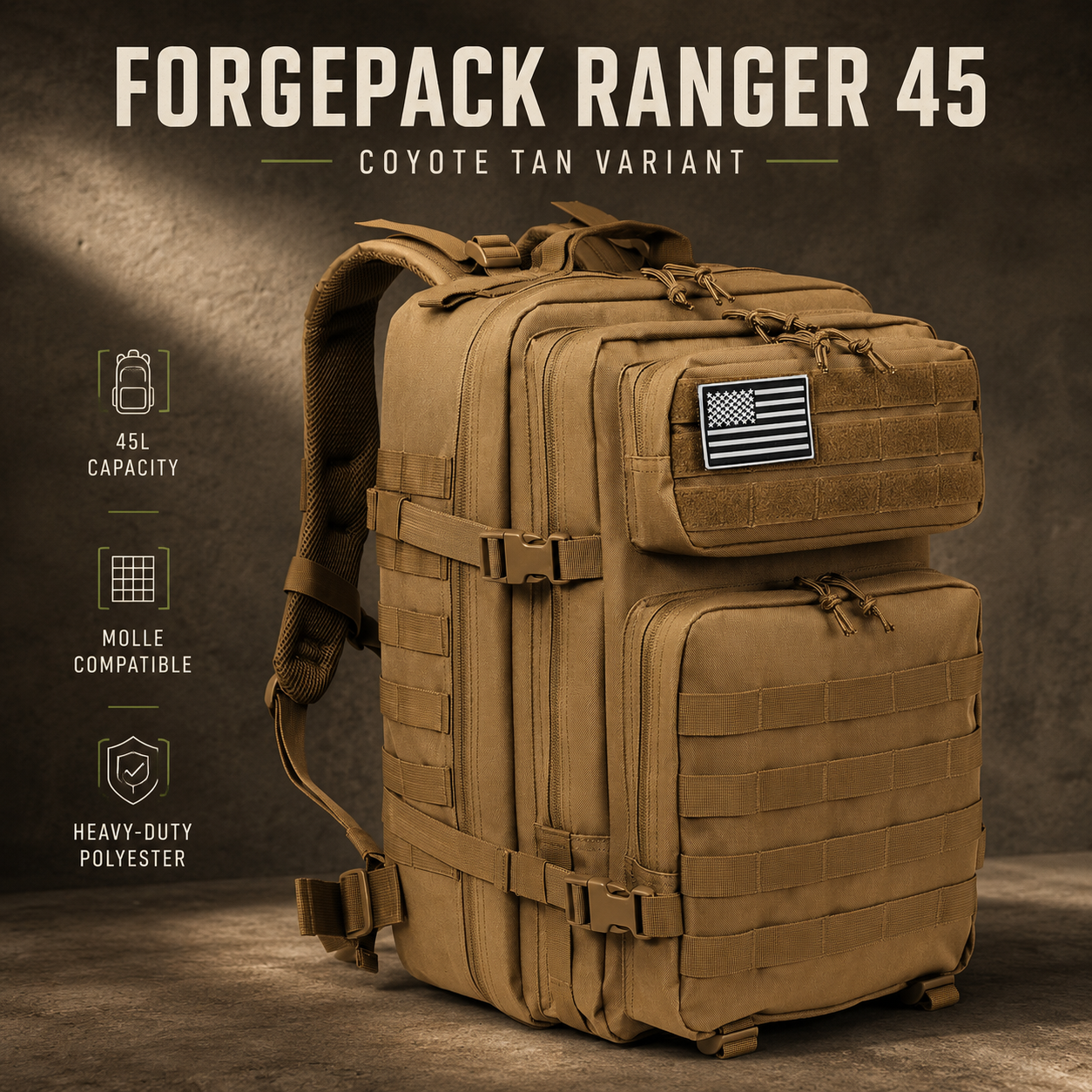 ForgePack Ranger 45 Tactical Backpack