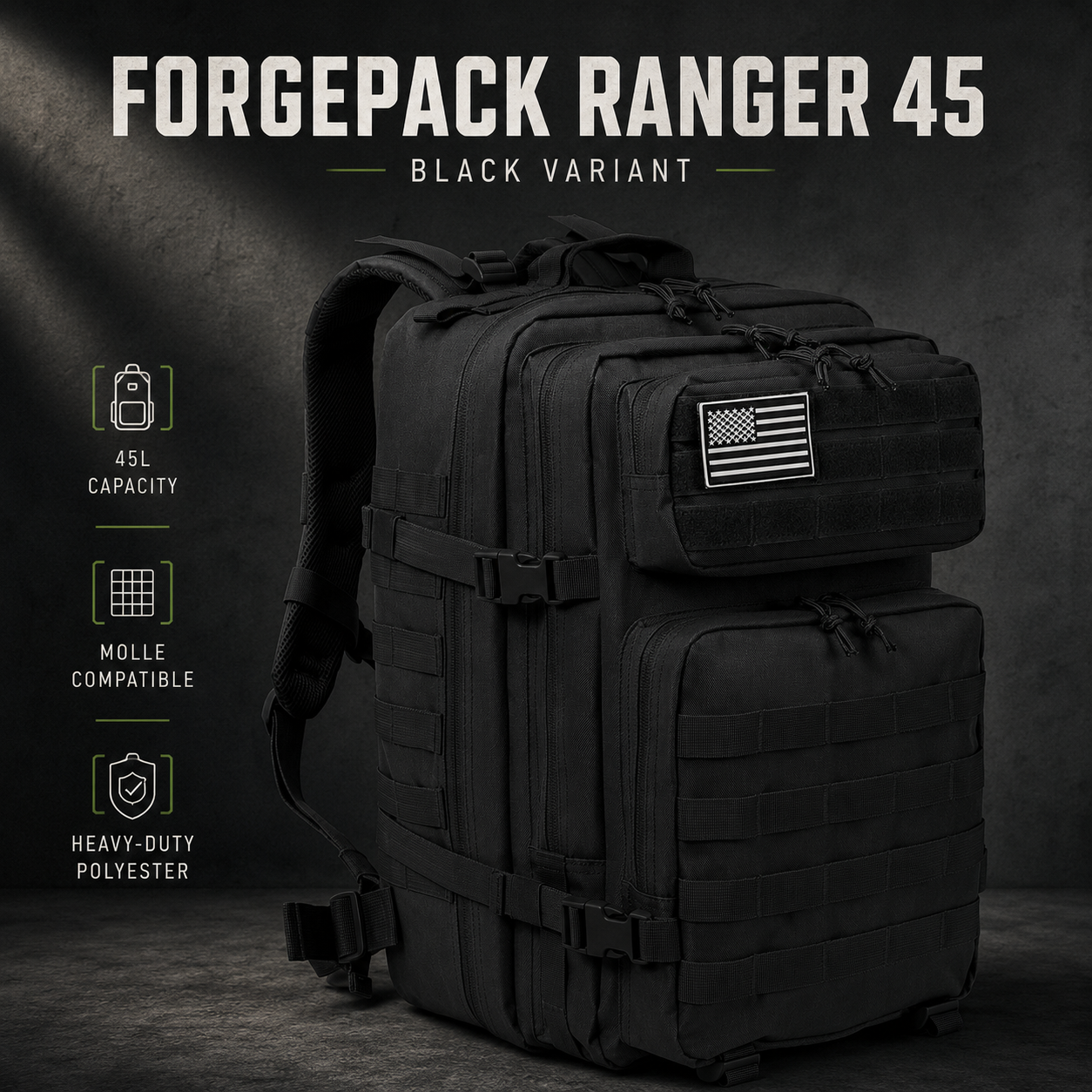 ForgePack Ranger 45 Tactical Backpack