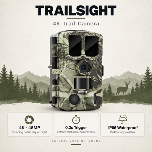 TrailSight Trail Camera 4K 48MP